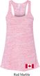 Ladies Canadian Flag Bottom Print Flowy Racerback