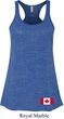 Ladies Canadian Flag Bottom Print Flowy Racerback
