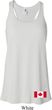 Ladies Canadian Flag Bottom Print Flowy Racerback