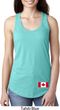 Ladies Canadian Flag Bottom Print Ideal Racerback