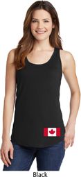 Ladies Canadian Flag Bottom Print Tank Top