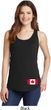 Ladies Canadian Flag Bottom Print Tank Top