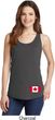 Ladies Canadian Flag Bottom Print Tank Top