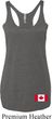 Ladies Canadian Flag Bottom Print Tri Blend Racerback