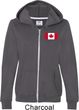 Ladies Canadian Flag Pocket Print Full Zip Hoodie