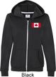 Ladies Canadian Flag Pocket Print Full Zip Hoodie
