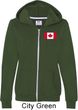 Ladies Canadian Flag Pocket Print Full Zip Hoodie