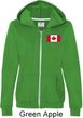 Ladies Canadian Flag Pocket Print Full Zip Hoodie