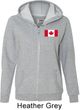 Ladies Canadian Flag Pocket Print Full Zip Hoodie