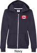 Ladies Canadian Flag Pocket Print Full Zip Hoodie