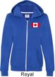 Ladies Canadian Flag Pocket Print Full Zip Hoodie