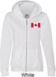 Ladies Canadian Flag Pocket Print Full Zip Hoodie