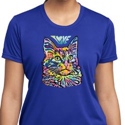 Ladies Cat Shirt Love Cat Moisture Wicking T-shirt