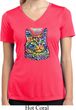 Ladies Cat Shirt Love Cat Moisture Wicking V-neck