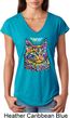 Ladies Cat Shirt Love Cat Tri Blend V-neck