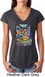 Ladies Cat Shirt Love Cat Tri Blend V-neck