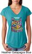 Ladies Cat Shirt Love Cat Tri Blend V-neck