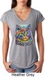 Ladies Cat Shirt Love Cat Tri Blend V-neck