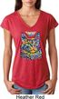Ladies Cat Shirt Love Cat Tri Blend V-neck