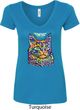 Ladies Cat Shirt Love Cat V-Neck Shirt