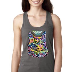 Ladies Cat Tank Top Love Cat Ideal Racerback