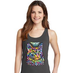 Ladies Cat Tank Top Love Cat Tanktop