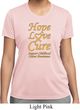 Ladies Childhood Cancer Awareness Hope Love Cure Dry Wicking T-shirt