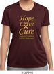 Ladies Childhood Cancer Awareness Hope Love Cure Dry Wicking T-shirt