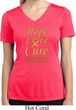 Ladies Childhood Cancer Awareness Hope Love Cure Dry Wicking V-neck