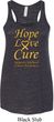 Ladies Childhood Cancer Awareness Hope Love Cure Flowy Racerback