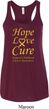 Ladies Childhood Cancer Awareness Hope Love Cure Flowy Racerback