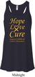 Ladies Childhood Cancer Awareness Hope Love Cure Flowy Racerback
