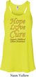 Ladies Childhood Cancer Awareness Hope Love Cure Flowy Racerback