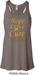 Ladies Childhood Cancer Awareness Hope Love Cure Flowy Racerback
