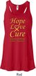 Ladies Childhood Cancer Awareness Hope Love Cure Flowy Racerback