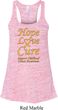 Ladies Childhood Cancer Awareness Hope Love Cure Flowy Racerback
