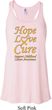 Ladies Childhood Cancer Awareness Hope Love Cure Flowy Racerback