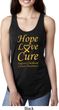Ladies Childhood Cancer Awareness Hope Love Cure Ideal Racerback