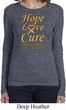 Ladies Childhood Cancer Awareness Hope Love Cure Long Sleeve