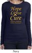 Ladies Childhood Cancer Awareness Hope Love Cure Long Sleeve