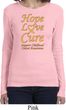 Ladies Childhood Cancer Awareness Hope Love Cure Long Sleeve