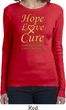 Ladies Childhood Cancer Awareness Hope Love Cure Long Sleeve