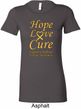 Ladies Childhood Cancer Awareness Hope Love Cure Longer Length Tee