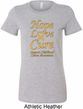 Ladies Childhood Cancer Awareness Hope Love Cure Longer Length Tee