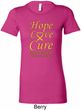 Ladies Childhood Cancer Awareness Hope Love Cure Longer Length Tee
