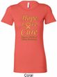 Ladies Childhood Cancer Awareness Hope Love Cure Longer Length Tee