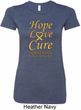 Ladies Childhood Cancer Awareness Hope Love Cure Longer Length Tee