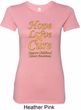 Ladies Childhood Cancer Awareness Hope Love Cure Longer Length Tee