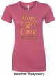 Ladies Childhood Cancer Awareness Hope Love Cure Longer Length Tee