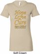 Ladies Childhood Cancer Awareness Hope Love Cure Longer Length Tee